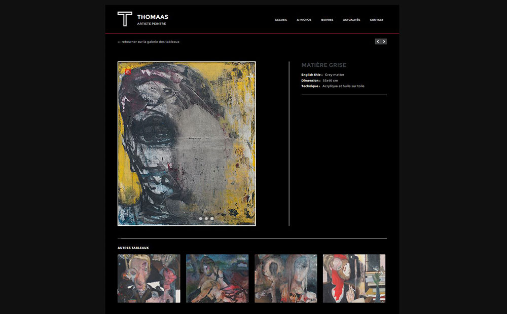 Site web peintre contemporain