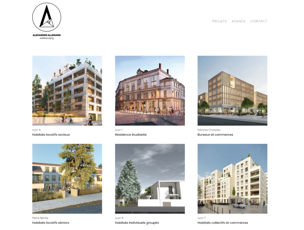 Site web d'un Architecte lyonnais